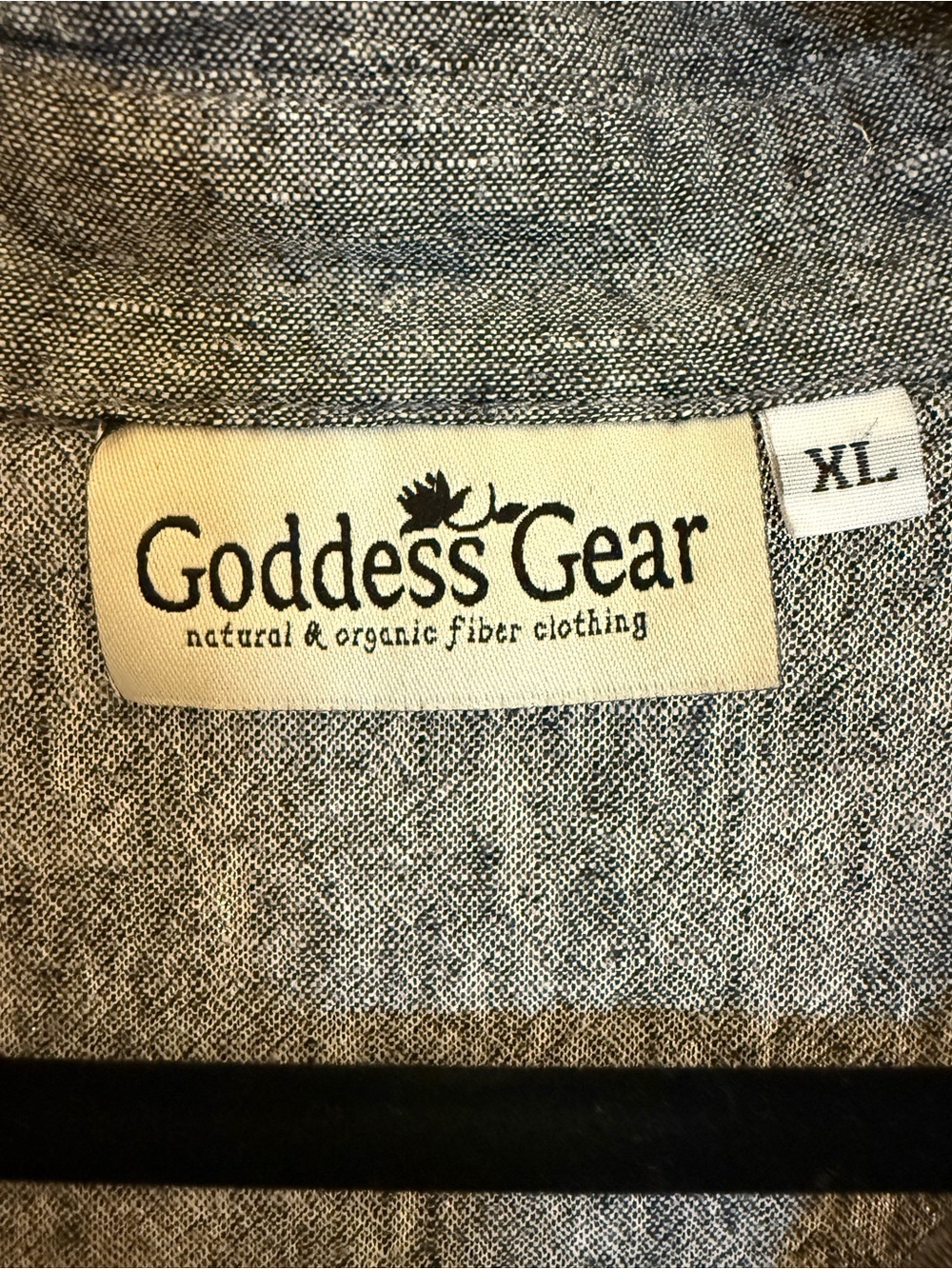 Goddess Gear Organic Linen Blend Sleeveless Shirt Dress XL Fits L/14 - Picture 4 of 6